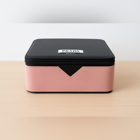 Prada Dual-Tone Black and Pink Cosmetic Case - Picture 1 of 5
